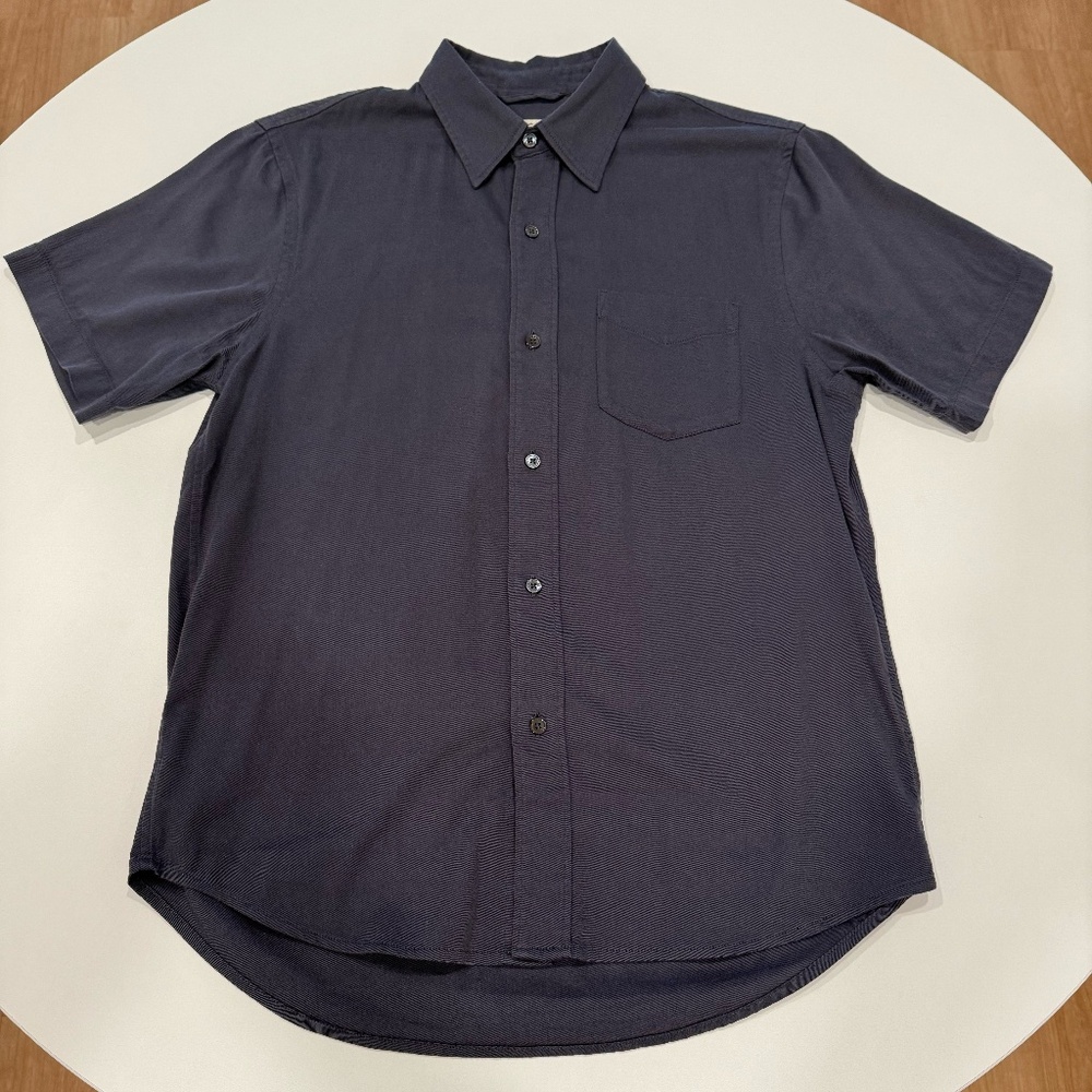 Buck Mason Navy Short Sleeve Button-Down Shirt